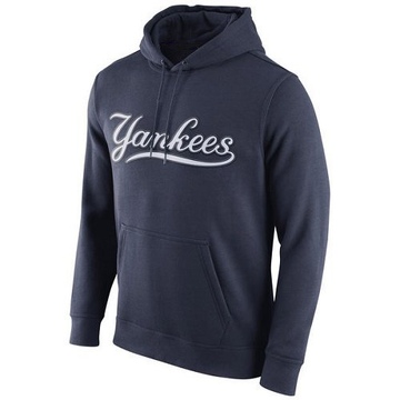 Navy Blue Men's New York Yankees Club Pullover Hoodie -